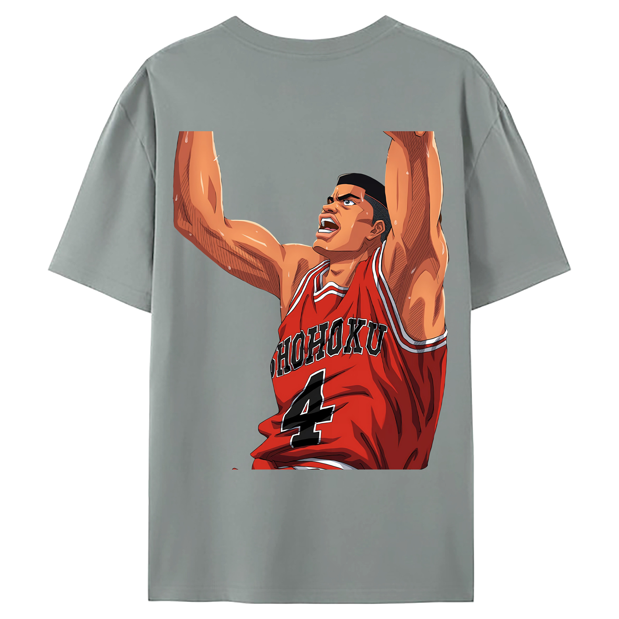 （画像用） SLAM DUNK／スラムダンク 綿100％ メンズ半袖Tシャツ（バックプリント） 通気性